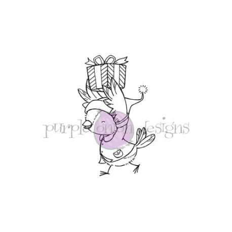 PURPLE ONION - Zippity (bird carrying gift)