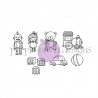 PURPLE ONION - Holiday Toy Set (7 stamps)