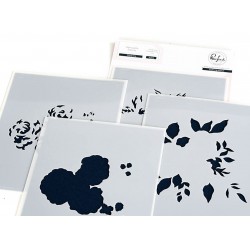 PINKFRESH STUDIO - Floral Trio stencil