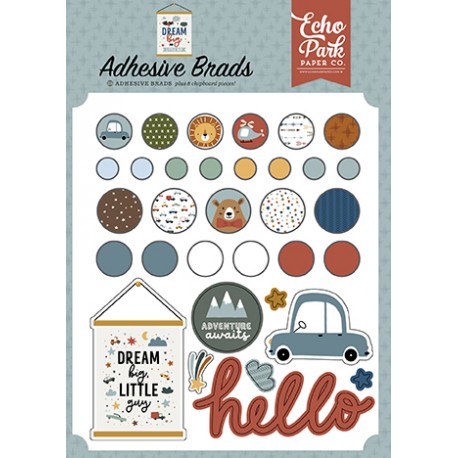 ECHO PARK - DREAM BIG Little boy - Adhesive Brads