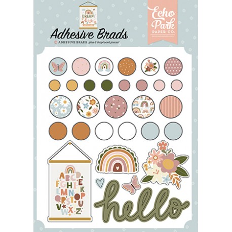 ECHO PARK - DREAM BIG Little Girl - Adhesive Brads