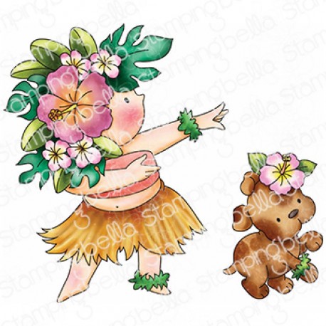 STAMPINGBELLA - SUMMER BUNDLE GIRL & PUPPY HULA DANCE