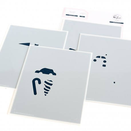 PINKFRESH STUDIO - Festive Tickets stencil