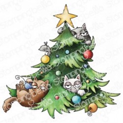 STAMPINGBELLA - Oddball Christmas Cats in Tree