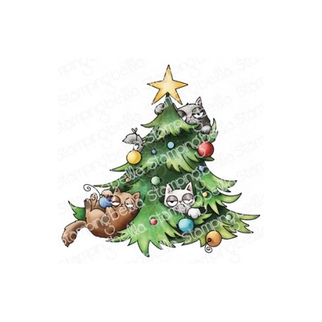 STAMPINGBELLA - Oddball Christmas Cats in Tree