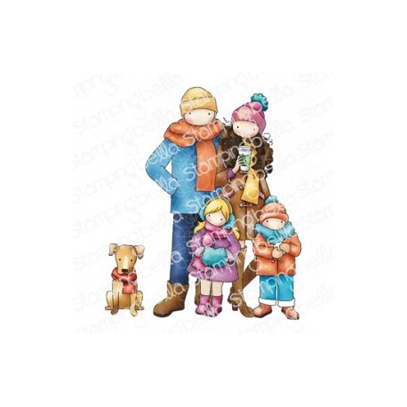 STAMPINGBELLA - Uptown Winter Family & Dog (set of 2 stamps)