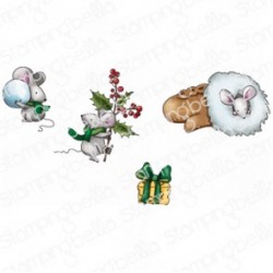STAMPINGBELLA - Winter Woodland Mice Set (set of 4 stamps)