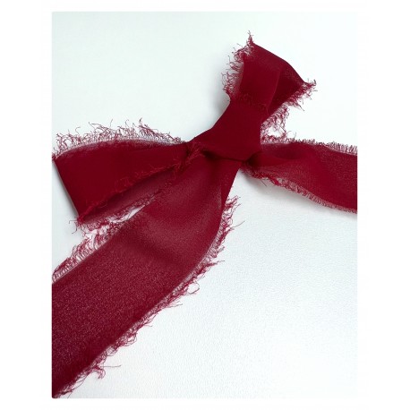 NASTRO CHIFFON - BORGOGNA - 40MM