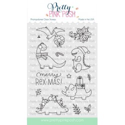 PPP -Christmas Dinosaurs Stamp Set- TIMBRI