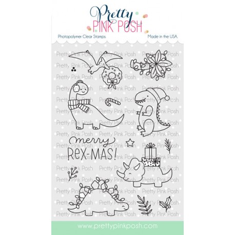 PPP -Christmas Dinosaurs Stamp Set- TIMBRI