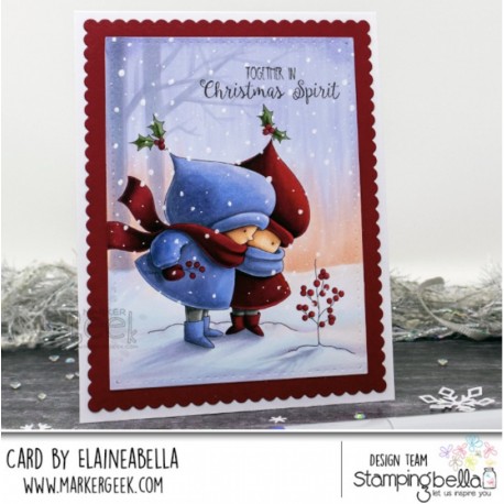 STAMPINGBELLA - BUNDLE GIRL WINTER FRIENDS STAMP SET (INCLUDES 1 SENTIMENT)