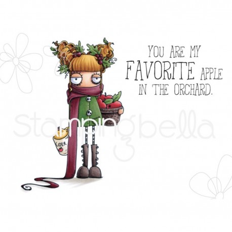 STAMPINGBELLA - APPLE CIDER ODDBALL RUBBER STAMP