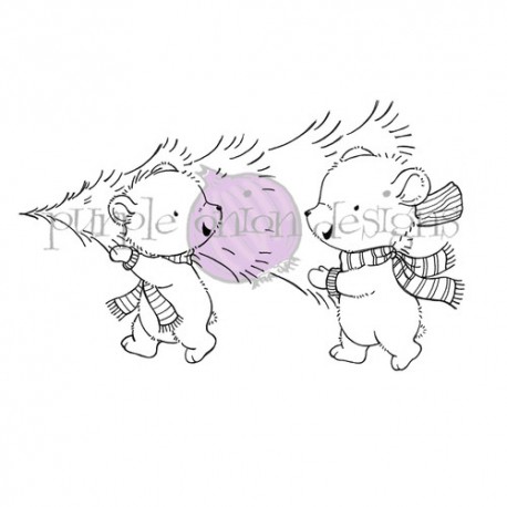 PURPLE ONION DESIGN - Fraser & Fir (bears carrying tree)