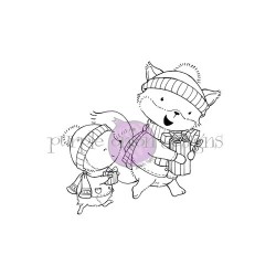 PURPLE ONION DESIGN - Rusty & Piper (hedgehog & fox carrying gifts)