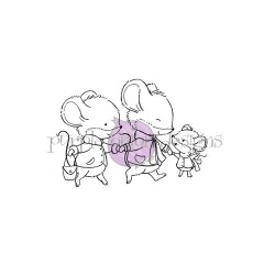 PURPLE ONION DESIGN - Brie, Cheddar & Colby (3 mice holding hands walking)