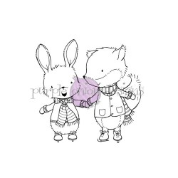 PURPLE ONION DESIGN - Cleo & Archie (bunny and fox skating)