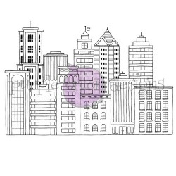 PURPLE ONION DESIGN - City Skyline background