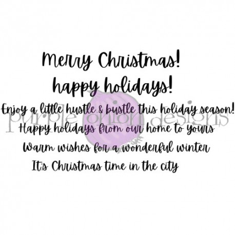 PURPLE ONION DESIGN - Merriest City Sentiment Set