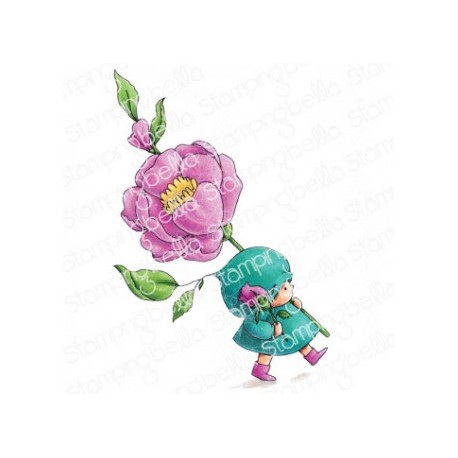 STAMPINGBELLA - BUNDLE GIRL  WITH A ROSE