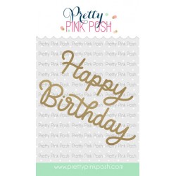 PPP - Hot Foil - Happy Birthday Script - FUSTELLE