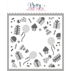 PPP - Layered Birthday Wreath Stencil (3 Lyr)- stencil