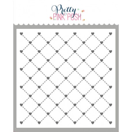 PPP - Layered Heart Lattice Stencil (2Lyr) - stencil