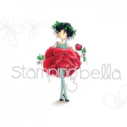 STAMPINGBELLA - TINY TOWNIE GARDEN GIRL ROSE RUBBER STAMP