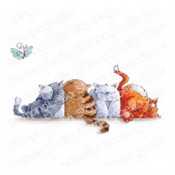 STAMPINGBELLA - SQUISHY CATS RUBBER STAMP
