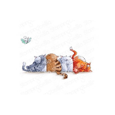 STAMPINGBELLA - SQUISHY CATS RUBBER STAMP