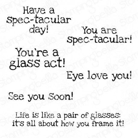 STAMPINGBELLA - Spec-tacular Sentiment Set (6 stamps)