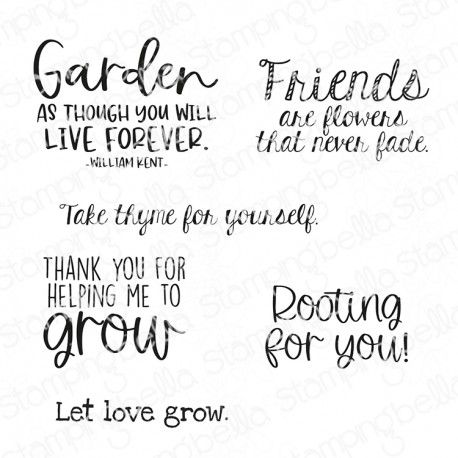 STAMPINGBELLA - Garden Sentiment Set (6 stamps)