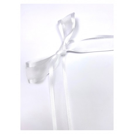 NASTRO ORGANZA CON BORDO - BIANCO - 25MM