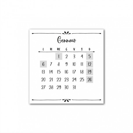TOMMY CALENDARIETTO 2025 – CONF 5 MINI CALENDARI ORIZZONTALI