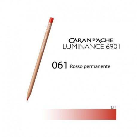 CARAN D'ACHE MATITA COLORATA LUMINANCE 6901 - 061 PERMANENT RED