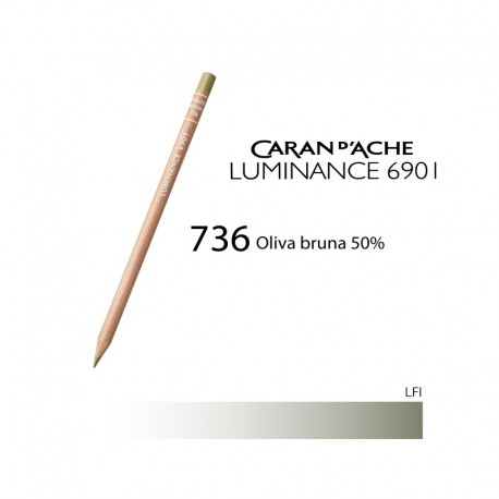 CARAN D'ACHE MATITA COLORATA LUMINANCE 6901 - 736 OLIVE BROWN 50%
