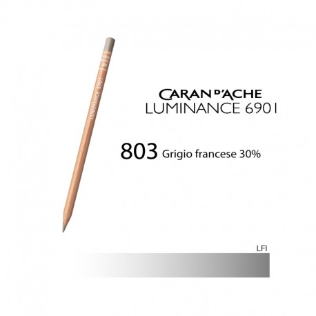 CARAN D'ACHE MATITA COLORATA LUMINANCE 6901 - 803 FRENCH GREY 30%