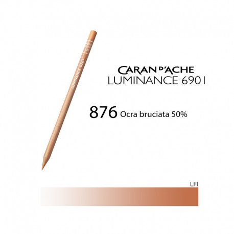 CARAN D'ACHE MATITA COLORATA LUMINANCE 6901 - 876 BURNT OCHRE 50%
