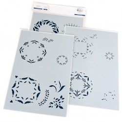 PINKFRESH STUDIO - Floral Kaleidoscope stamp - STENCIL
