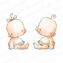 STAMPINGBELLA - Baby Boy & Girl (set of 2 stamps)