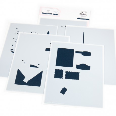 PINKFRESH STUDIO - Classic Correspondence Stencil