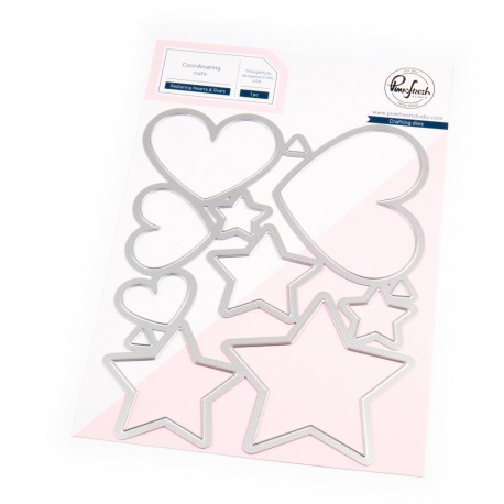 PINKFRESH STUDIO - Radiating Hearts & Stars Die - Fustella
