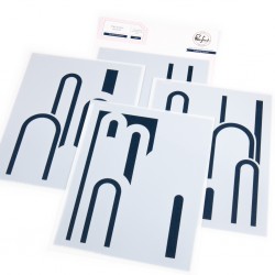 PINKFRESH STUDIO - Elevated Rainbows Coverplate Stencil