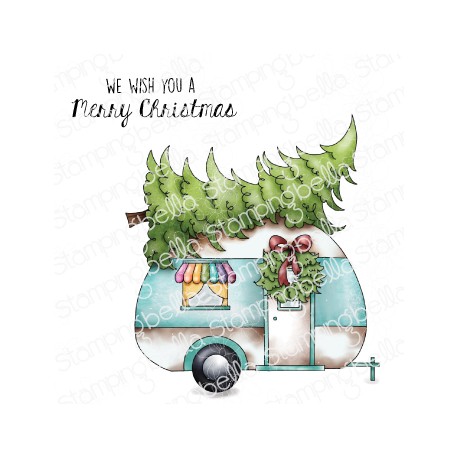 STAMPING BELLA -  CHRISTMAS CAMPER RUBBER STAMP SET