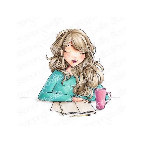 STAMPING BELLA -  JOURNALING MOCHI GIRL RUBBER STAMP