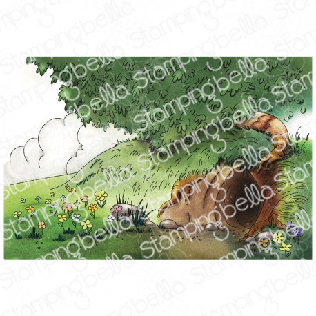 STAMPING BELLA -  Alice in Wonderland Rabbit Hole Backdrop
