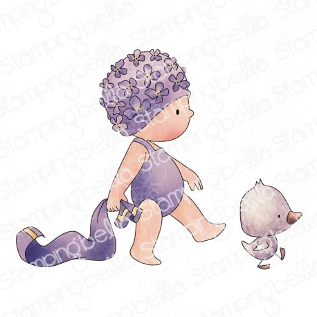 STAMPING BELLA -  Beach Bundle Girl with a Seagull (2 stamps included)