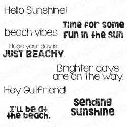 STAMPING BELLA - Beach Vibes Sentiment Set (8 stamps included)
