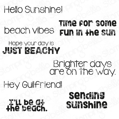STAMPING BELLA - Beach Vibes Sentiment Set (8 stamps included)