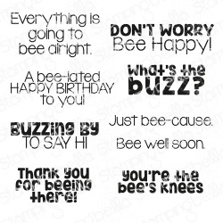 STAMPING BELLA - Buzzy Bee Sentiment Set (9 stamps included)
