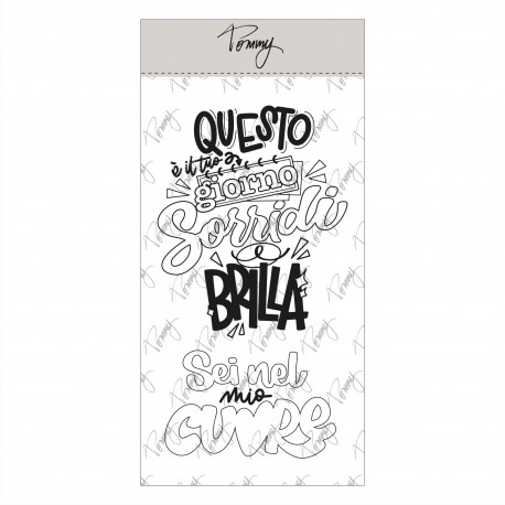 Tommy clear stamps – Sorridi e brilla by Lettersofme